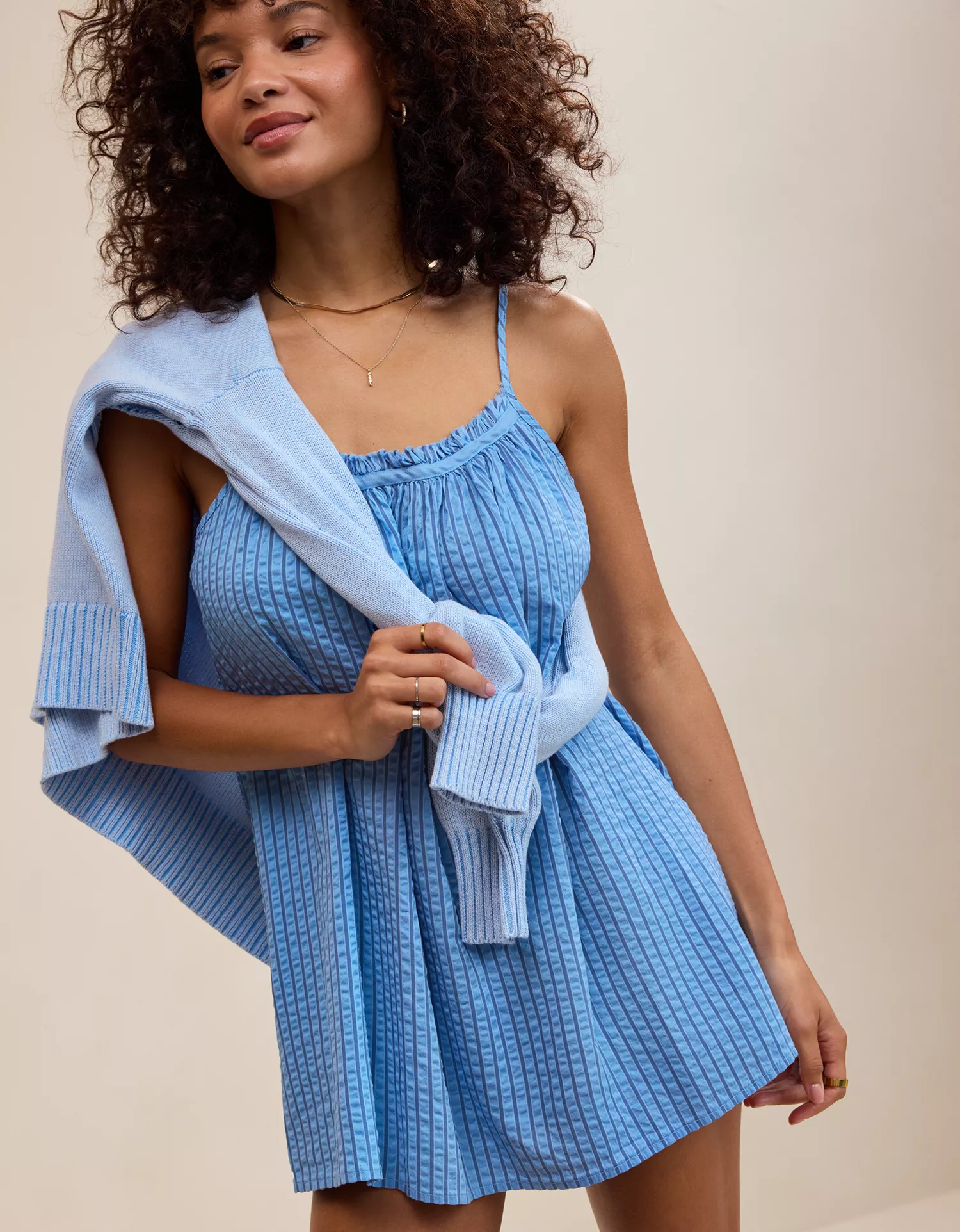 Aerie Seersucker Babydoll Nightie