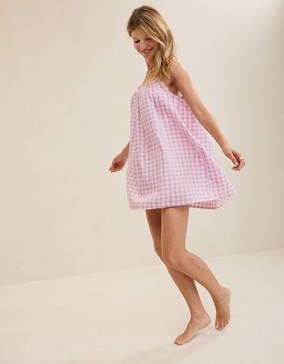 OVERSLEPT by Aerie Seersucker Babydoll Nightie