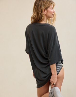OVERSLEPT by Aerie Sleep Happens Night Tee