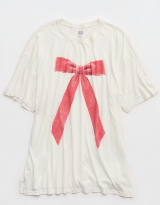 Женская футболка Aerie Sleep Happens Night Tee, цвет: Яркий красный — фото 3