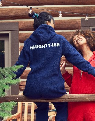 Aerie Cloud Sherpa Pajama Jumpsuit