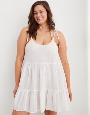 Aerie Pool-To-Party Crochet Halter Mini Dress | Aerie