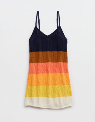 Женские платья Aerie Stripe Crochet Cover Up Mini Dress — фото 4