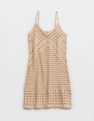 Aerie Crochet Coverup Mini Dress