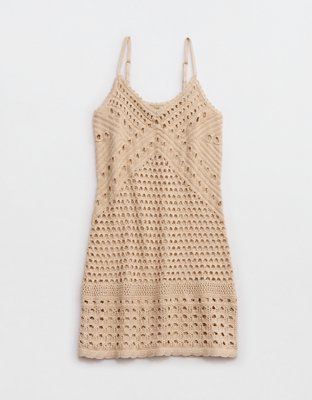 Aerie Crochet Cover Up Mini Dress