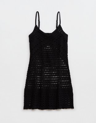 white christmas dresses The Follow Through Crochet Halter Mini Dress in White main image 1