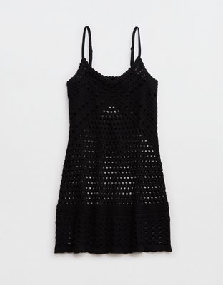 Aerie Crochet Cover Up Mini Dress