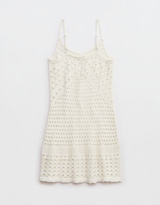 Aerie Crochet Cover Up Mini Dress