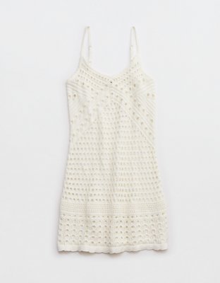 Aerie Crochet Coverup Mini Dress