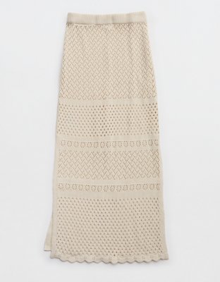 Aerie Crochet Coverup Maxi Skirt