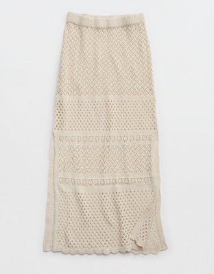 Aerie Crochet Coverup Maxi Skirt