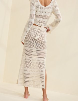 Aerie Crochet Coverup Maxi Skirt