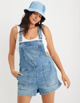 Aerie Werk & Play Denim Shortalls