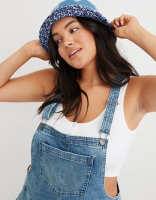 Aerie Werk & Play Denim Shortalls