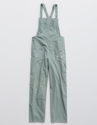 Aerie Werk & Play Twill Paint Splatter Overalls