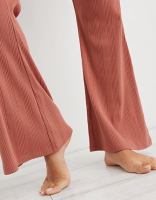 Aerie Kick-It Flare Ribbed Jumpsuit