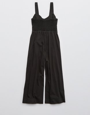 Aerie Denim Cutout Jumpsuit