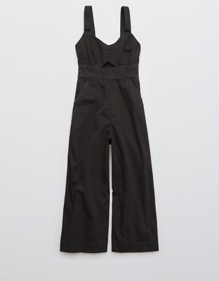 Aerie Denim Cutout Jumpsuit