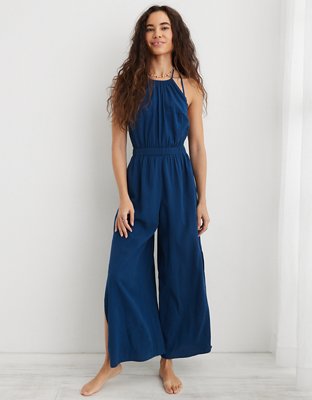 Aerie Slit Halter Jumpsuit