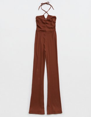 Женские комбинезоны Aerie Halter Ribbed Jumpsuit — фото 3