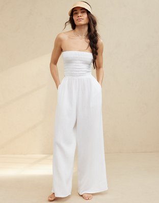 Aerie Jumpsuit de Gasa sin Breteles