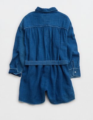 Aerie Gauzy Belted Romper