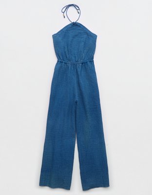 Женские комбинезоны Aerie Pool-To-Party Halter Jumpsuit — фото 4