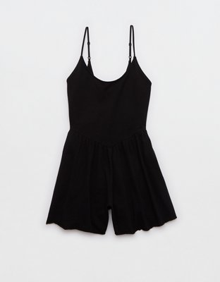 Aerie At The Barre Romper Womens True Black XXS 20$
