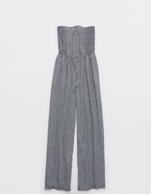 Aerie Strapless Smocked Jumpsuit
