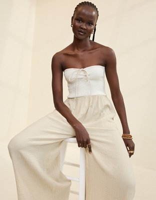Aerie Colorblocked Strapless Jumpsuit