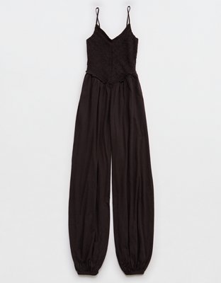 Aerie Happiest Smocked Jumpsuit