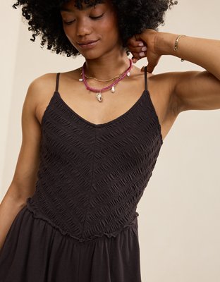 Aerie Happiest Smocked Jumpsuit