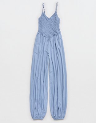 Aerie Happiest Smocked Jumpsuit