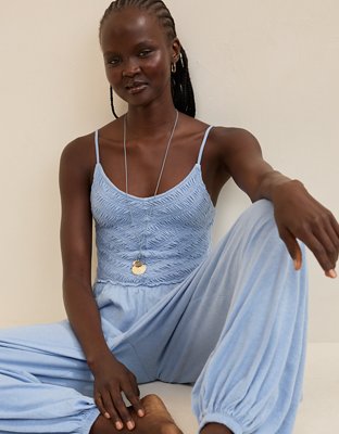 Aerie Happiest Smocked Jumpsuit