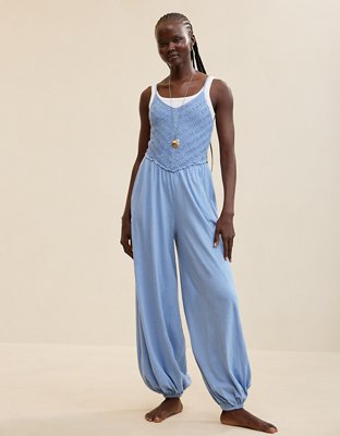 Aerie Happiest Smocked Jumpsuit