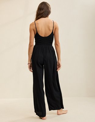 Aerie At The Barre Smocked Jumpsuit