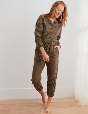 tan utility jumpsuit