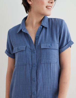 american eagle denim romper