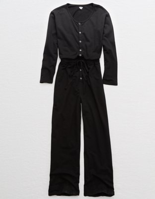 aerie black jumpsuit