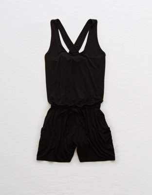 Aerie Knit Twist Back Romper