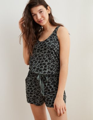 american eagle leopard romper