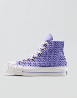 Женские кроссовки Converse Chuck Taylor All Star Knit Lift Platform, цвет: Фиолетовый — фото 2