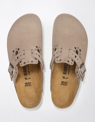 Женские сабо Birkenstock Boston Rivet Clog, цвет: Серо-коричневый — фото 2