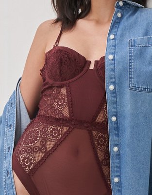 Aerie Real Power Joy Lace Bodysuit
