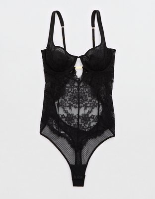 Aerie Lace Bodysuit in Black