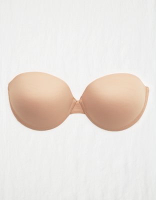 No Show push up strapless adhesive bra D cup