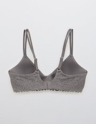 Sunnie Wireless Push Up Blossom Lace Trim Bra