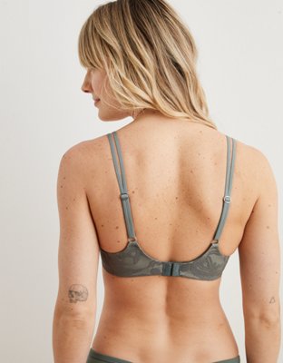 Aerie Real Sunnie Wireless Demi Coverage Push Up Bra