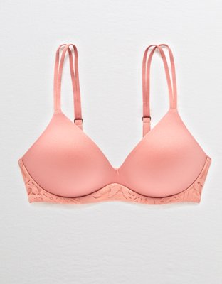 Aerie Real Sunnie Wireless Demi Coverage Push Up Bra