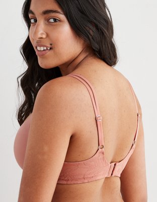 Aerie Real Sunnie Wireless Demi Coverage Push Up Bra
